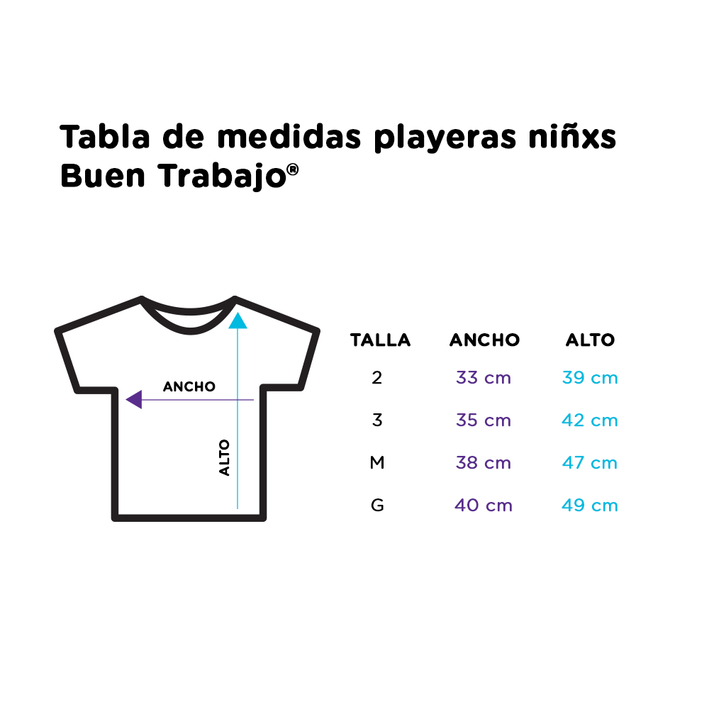 Playera niñxs. Buen trabajo