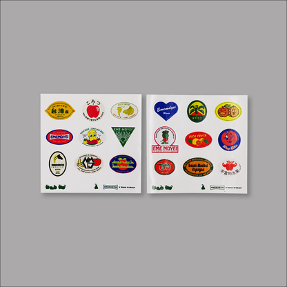 Stickers frutales. MMJ