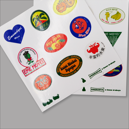 Stickers frutales. MMJ